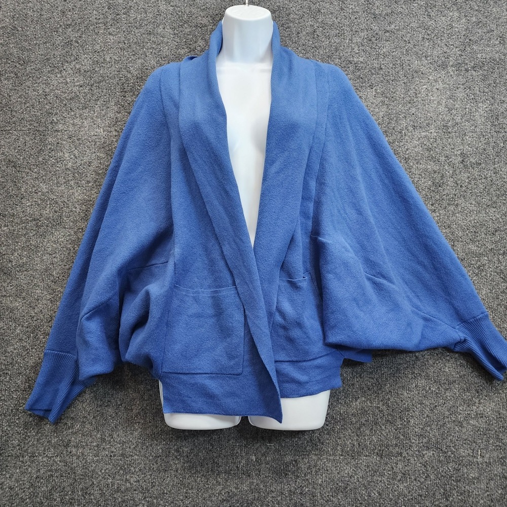 Pure Jill Women's Batwing Shawl Collar Open Front Cotton Blend Cardigan Medium